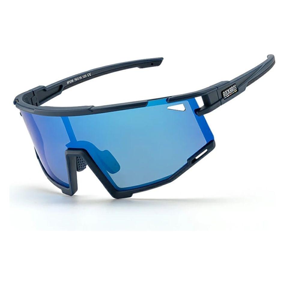 Rockbros Okulary rowerowe SP258 ROAD TO SKY polaryzacyjne niebieskie soczewki - granatowe (Navyblau, Blau) (72591325)