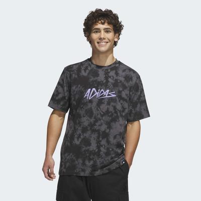 T-Shirt ADIDAS SPORTSWEAR "LUX COLOR GRAFIK", Herren, Gr. M, grau (grau five), Obermaterial: 100% Baumwolle, Rundhals, Shirts T-Shirt, sportlicher Stil, mit Rundhalsausschnitt, aus Baumwolle