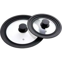 Deckel-Set Black Line Schwarz, 2-teilig