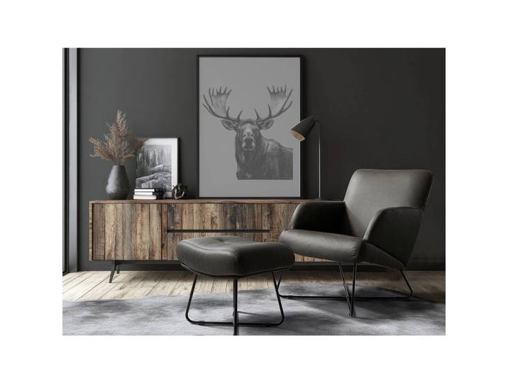 Livetastic Sesselset, Anthrazit, Metall, Echtleder, Semi-Anilinleder, 67x87x74 cm, Lederauswahl, Wohnzimmer, Sessel, Ledersessel