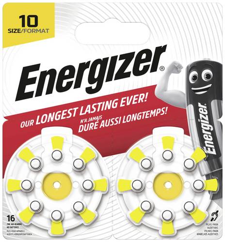 Energizer Knopfzelle ZA10 1.45V 16 St. Zink-Luft ENR EZ Turn & Lock (10)