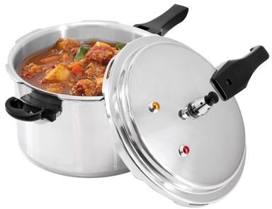 MegaChef 5 Quart Aluminum Stovetop Pressure Cooker, Induction Compatible