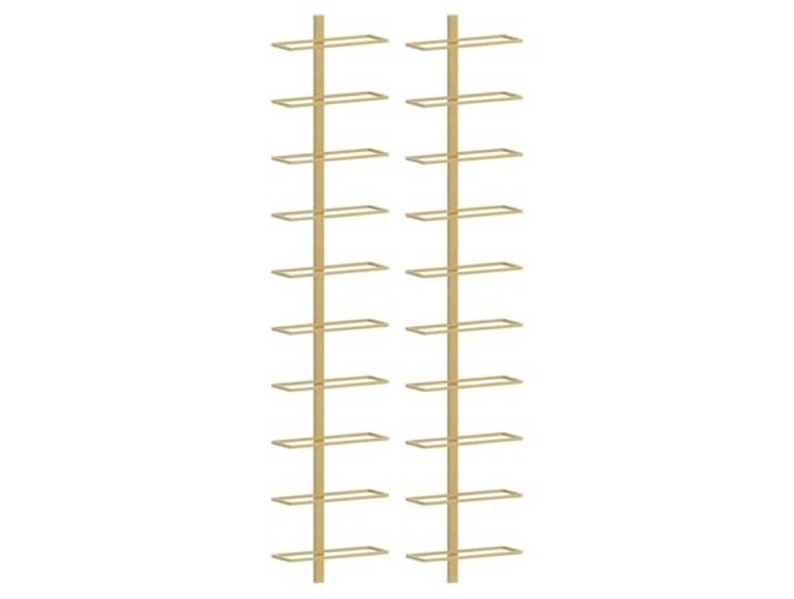 KDVXBCQJH Wand Weinregal Metall für 10 Flaschen, 2er-Set, Golden Platzsparende Flaschenaufbewahrung für Küche, Esszimmer und Hausbar mit glatter Oberfläche zum Schutz der Weinflaschen.