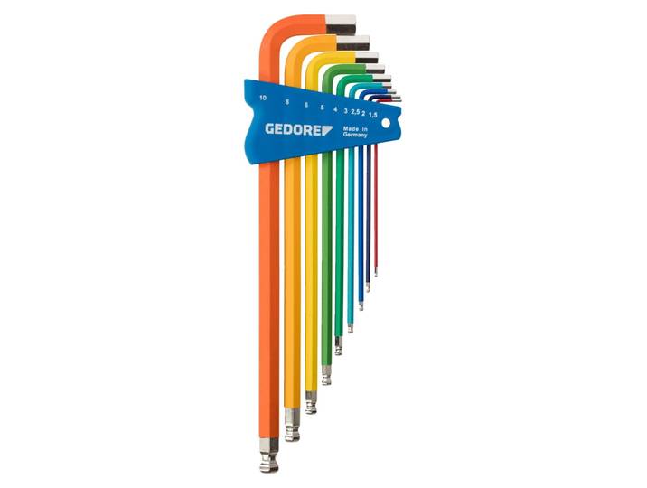 Gedore H 42 CKEL-09 Allen Allen key set 1.5 mm\, 2 mm\, 2.5 mm\, 3 mm\, 4 mm\, 5 mm\, 10 mm