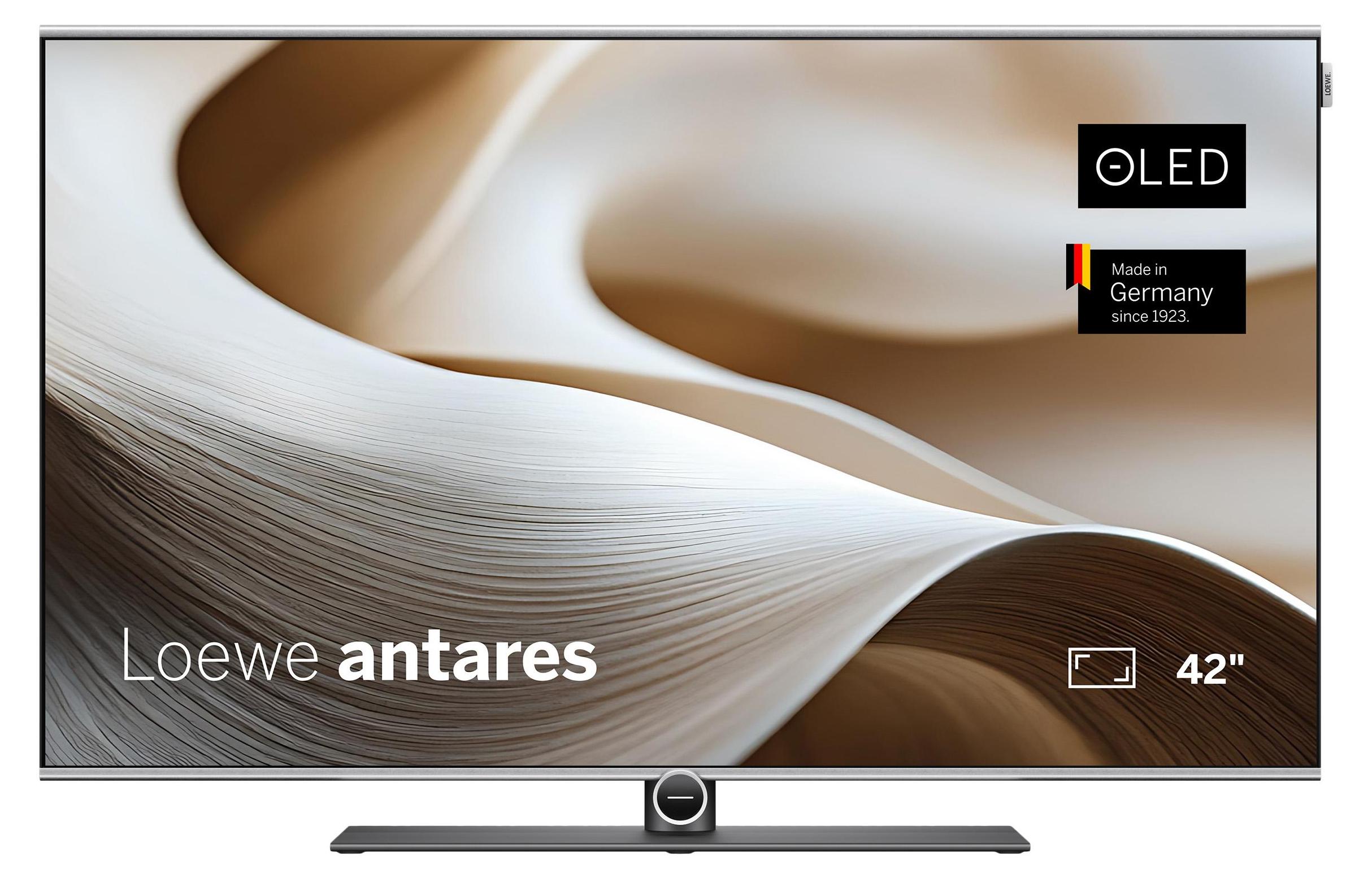 Loewe antares 42 OLED Smart TV - 42 Zoll 4K Ultra HD Fernseher, Dolby Vision IQ, Dolby Atmos, HDMI 2.1, 144 Hz Gaming, Dual Channel Recording, Streaming TV, Germany