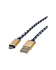 ROLINE GOLD USB2.0 Kb A-MicroB rev. 1.8m Kabel Digital/Daten 1,8 m Gold (11.02.8820)