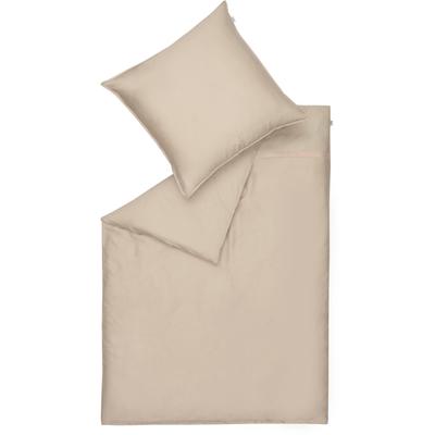 Bettwäsche "Pure", beige (sand, beige, natur), B/L: 155cm x 220cm, 1 Stk., 1 Stk., Satin, B/L: 80cm x 80cm, 2 Stk., Satin, Obermaterial: 100% Baumwolle, SCHÖNER WOHNEN-KOLLEKTION, Bettwäsche, Bettwäsche, Satinbettwäsche aus 100% reiner Baumwolle