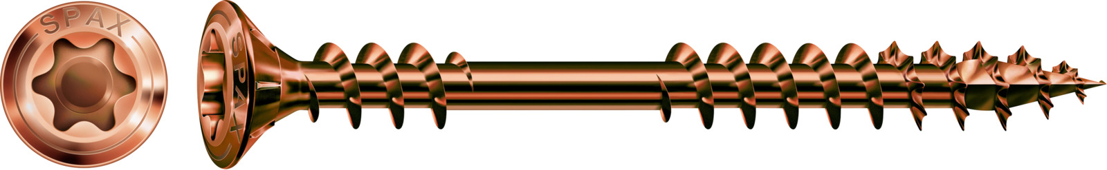 SPAX Fassadenschraube Antik - Fixiergewinde, T-STAR plus, 4CUT, Edelstahl rostfrei A2 35704012702901