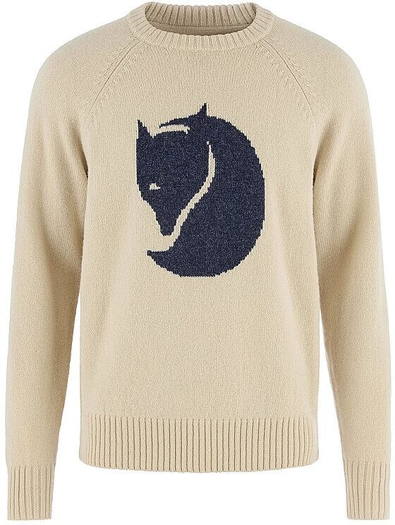 FJÄLLRÄVEN Unisex Strickpullover Fox Logo Wool Uni beige   L M