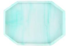 Youfap Market Decorative Octagonal Silicone Storage Tray For Kitchen, Shower Room, Living Room marble Green xl