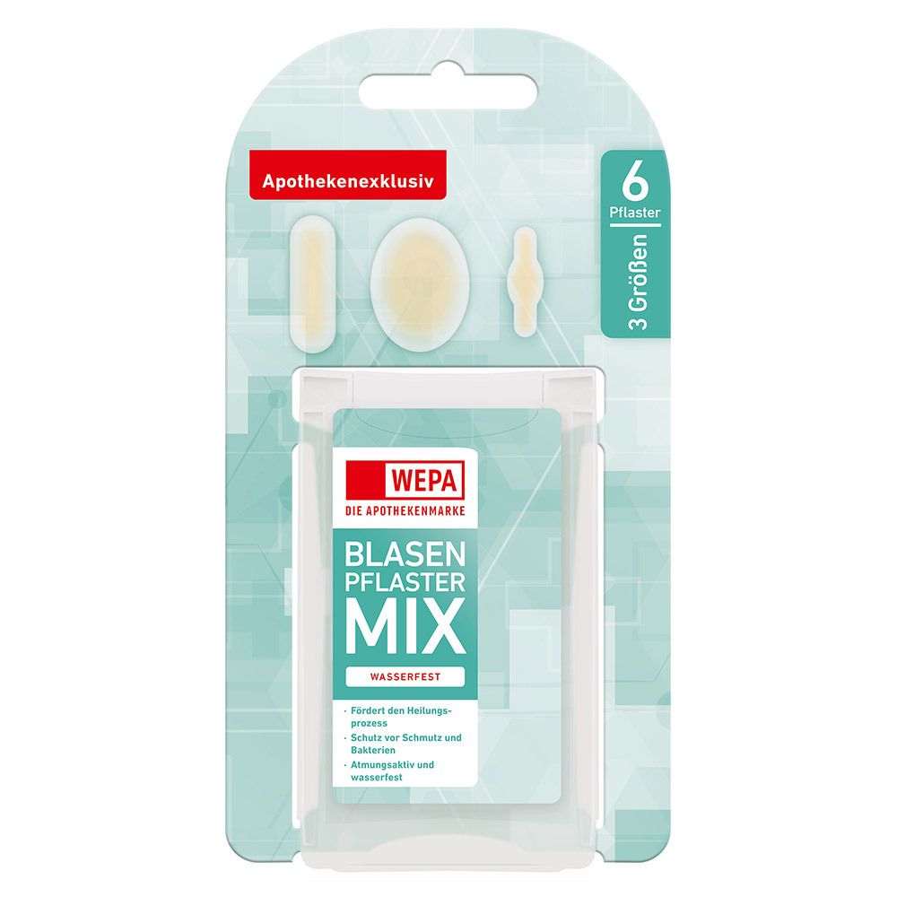 Wepa Blasenpflaster Mix 3 Größen 6 St Pflaster