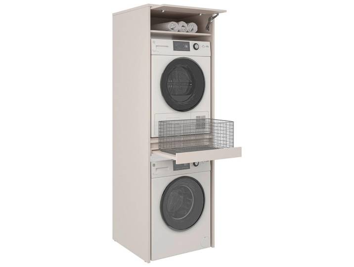 Xora Waschmaschinenschrank, Kaschmir, Holzwerkstoff, 67.5x210x67.5 cm, Waschküche, Waschmaschinenschrank