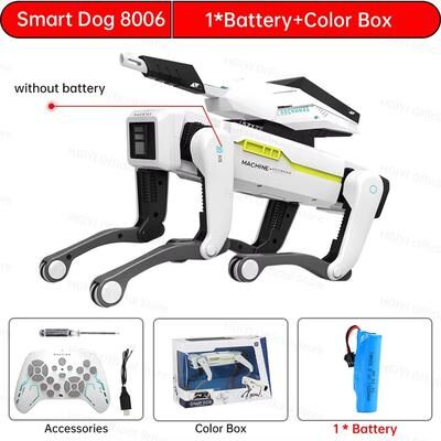 Inspired Finds Teeggi Electric RC Robot Dog Intelligent Remote Control Bionic Pet & Educational Smart Toy with Turret 1b Bx