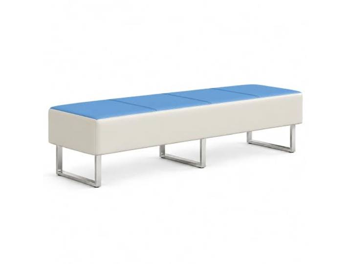 JS Ellie Kunstleder Wartezimmerbank, Gewerbliche Sitzbank Mit Metallbeinen Lobby-Sitzbank Mit Hoher Belastbarkeit Für Empfang, Wartezimmer, Salon, Spa, Praxis & Friseur(K,180cm/70.9in)
