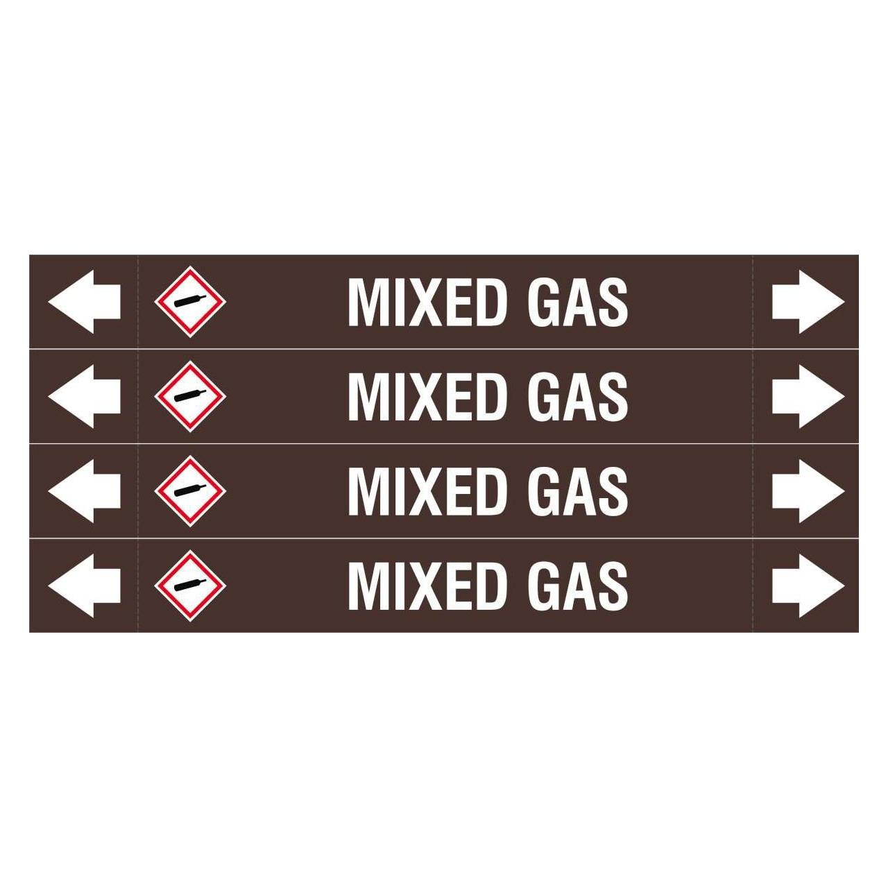 Brady ASME - Rohrmarkierer - Mixed Gas (ASMEPM-26X230MM-MIXED GAS)