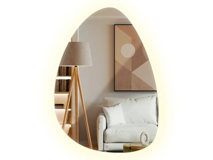 LED SPIEGEL 64x90 cm asymmetrisch 4000K