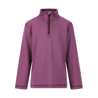 Fleeceshirt ZIGZAG "Irwin", Jungen, Gr. 92, lila, 92% Polyester, 8% Elasthan, unifarben, normal, hoch geschlossener Ausschnitt, Shirts, mit angenehmer Passform