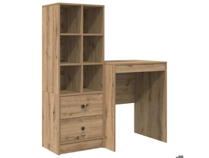 YUN@Meuble de Bureau - MODERNE - Table de bureau - avec rangement - Chêne stylé Bois d'ingénierie @7509@