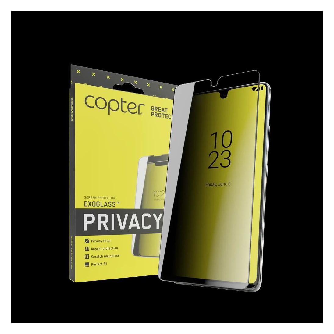 Copter iPhone 16 Plus Privacy Filter Flat Screen Protector (Apple iPhone 16 Plus) (0934PFG)