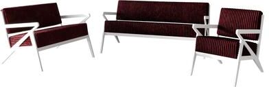 CraftPorch Chic Modern Velvet 3-Piece Upholstered Living Room Set