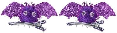 Inspired Deals Kids Halloween Bat Hair Clip Glitter Costume Hairpin Spooky Party Accessory purple