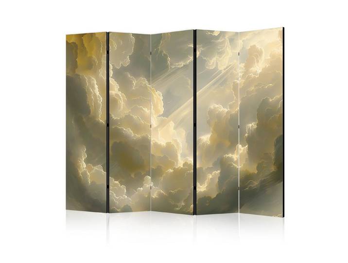 Muralo Paravent 5-teilig Raumteiler klappbar Wolken Himmel Licht (Packung, 1 St., 225x172 cm), 3 Varianten, für das Schlafzimmer, das Wohnzimmer