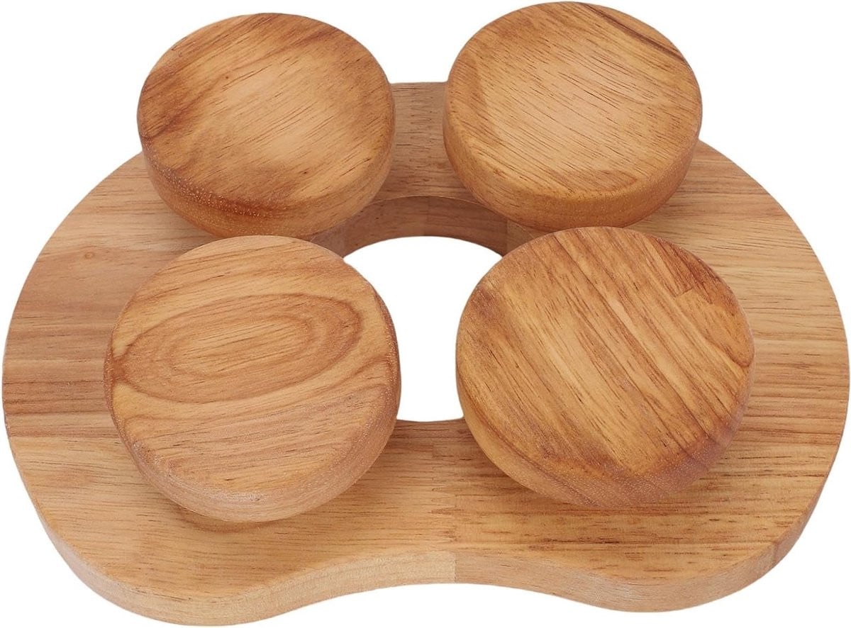 Ergonomisch Houten Sauna Kussen van Eikenhout met Universele Wielen voor Ontspanning en Wellness