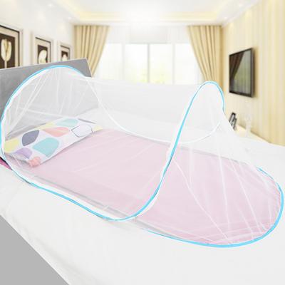 The Handy Homestead Foldable Single Bed Mosquito Net Tent Portable Travel Bed Net blue