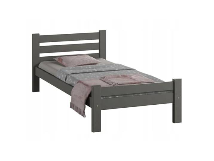 Home Collective Bett 90x200, Bettrahmen, Holzbett mit Lattenrost Massives Kiefernholz Stabil & Langlebig 210x102x72 cm (BxTxH) Grau