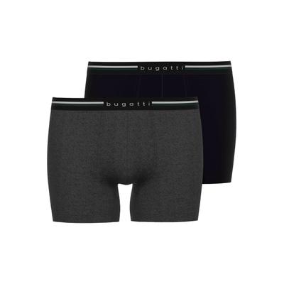 Lange Unterhose BUGATTI "Neapel", Herren, Gr. 6L, schwarz, Single Jersey, Obermaterial: 95% Baumwolle, 5% Elasthan, körpernah, Unterhosen Lange Unterhose, bequem, lang, eng, atmungsaktiv, Baumwollmix, elastisch, basic