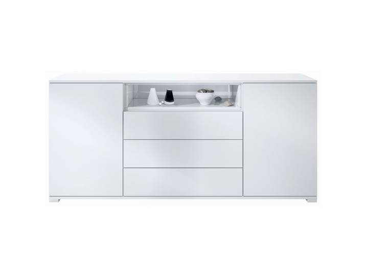 SIDEBOARD Skadu Weiß Hochglanz