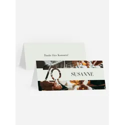 Tischkarten für Ihr Gäste selbst gestalten mit Spruch und Fotos im Onlinedesigner bei Meine-Kartenmanufaktur.de