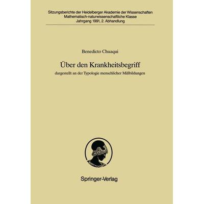 Über den Krankheitsbegriff, Taschenbuch von Benedicto Chuaqui, Springer Berlin, 978-3-540-53728-1