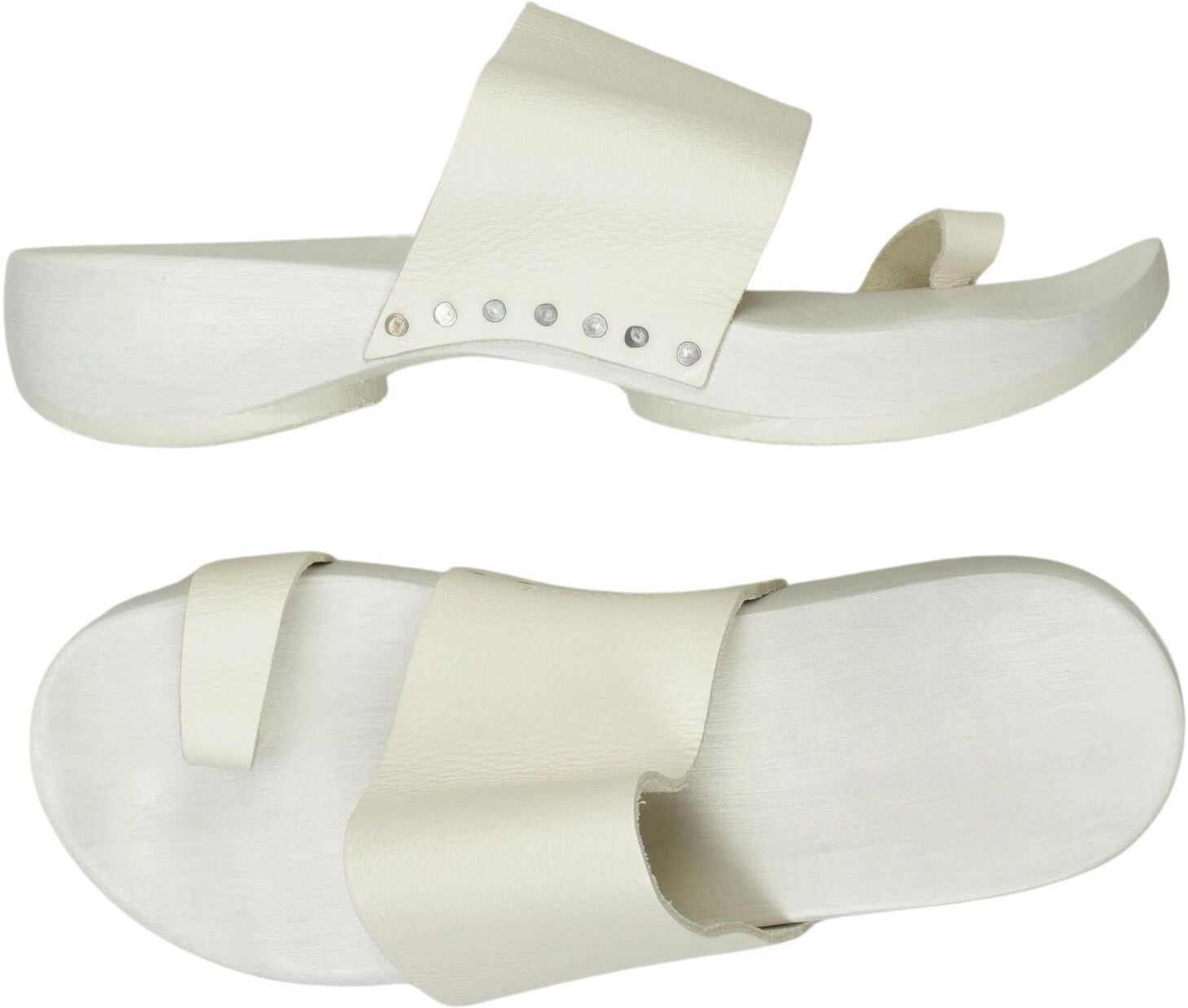 trippen Damen Sandalen, Cremeweiß, Gr. EU 39, kein / Etikett - Second Hand