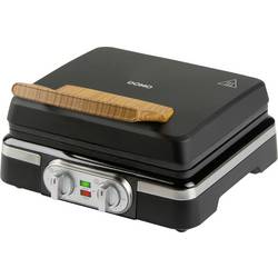 DOMO WAFFELEISEN – INKY BLACK Waffeleisen Kontrollleuchte, Antihaftbeschichtung, stufenloser Temperaturregler, Timerfunktion Schwarz DO9281W