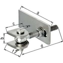 GAH, Zubehör Türbeschlag, Torband 145x33x80x150x34x65mm STA verz.Btl.