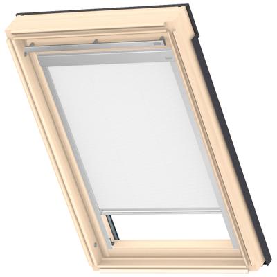 Verdunklungsrollo VELUX "DBL S06 4288", weiß, S06, Aluminium, Polyester, Rollos, Verdunklungsrollo, alufarbene Führungsschienen & Griffleiste