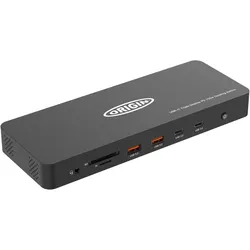 Origin Storage PRO Docking Station USB-C Triple Display PD100W (USB-C), Dockingstation + USB Hub, Schwarz