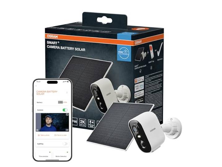 OSRAM Caméra extérieure SMART+ WiFi batterie solaire 4MP 2K IP66 blanche SMART+ WIFI Outdoor Camera Battery Solar\, Outdoor Lighting Accesories\, Blanc\, \, pack de 1