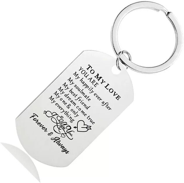 INF Porte-clés en métal gravé personnalisé