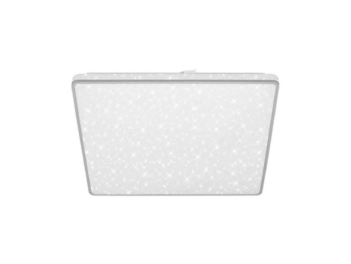 Briloner Leuchten - LED Deckenlampe mit Sternenhimmel, LED Deckenleuchte Sternendekor, Backlighteffekt, Flach, Neutralweißes Licht, 370x370x50 mm, chrom-matt