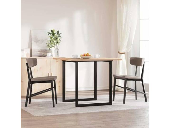 PHGTYUK Stahl Tischbeine O-Form 60x60x73 cm Pulverbeschichtet, Robust, Montageplatte mit Vorbohrungen, Für Esstisch oder Couchtisch