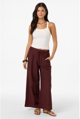 O'Neill s Kree Linen Pants in Chocolate, Size Large