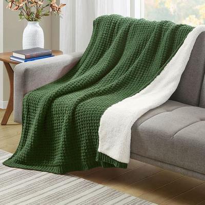 Jla Home/Bed Rowan Chenille Throw Blanket 50 x 60, 50 x 60, Green