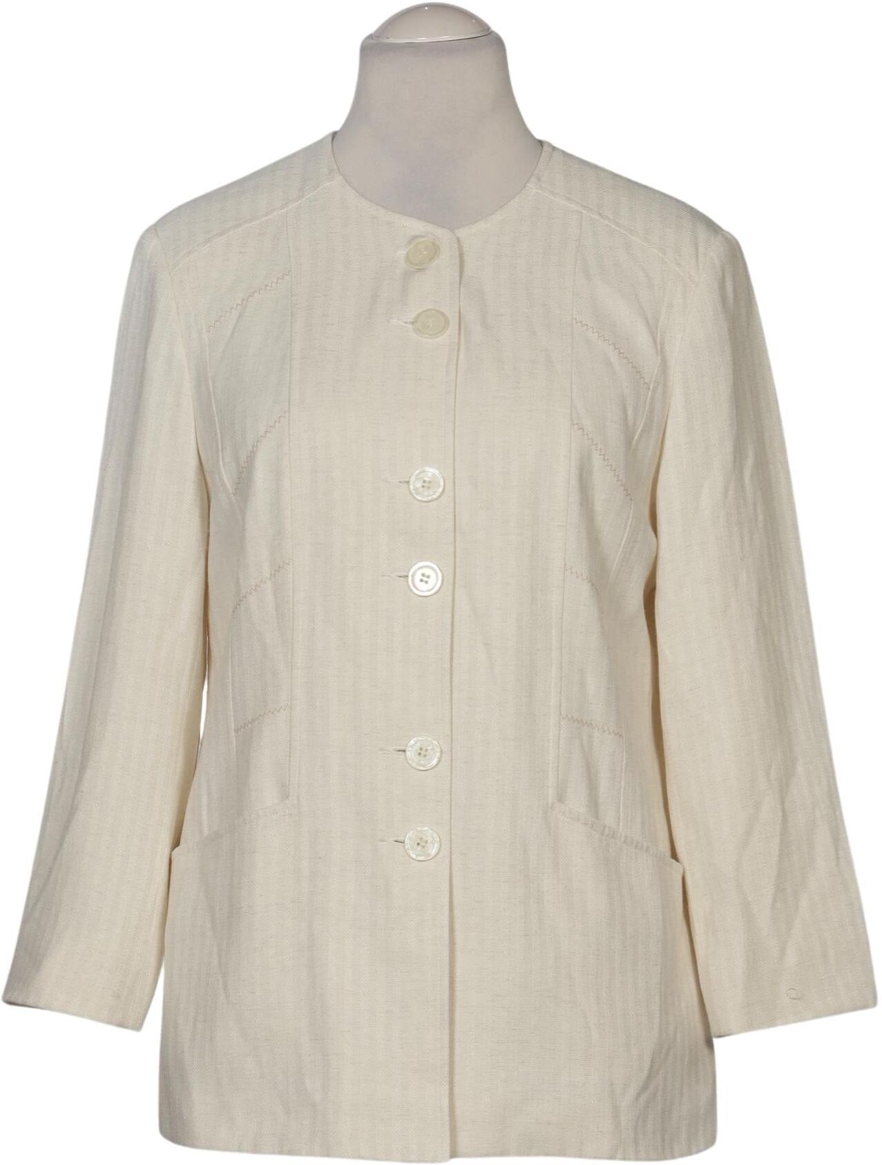 Bexleys Damen Blazer, Cremeweiß, Gr. L, Viskose / Synthetik / Hanf / Leinen - Second Hand