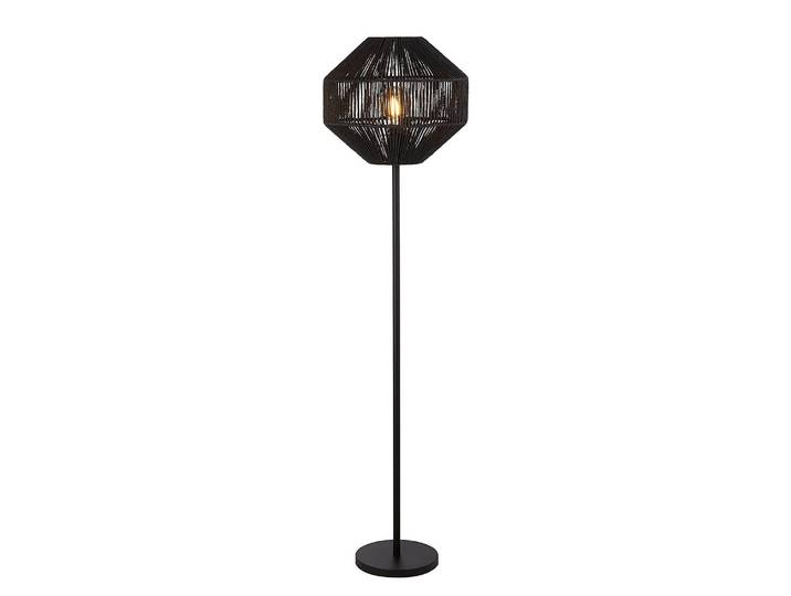 Lampadaire Wicker 1 ampoule 41 x 132 x 41cm Noir Tissu mélangé E27