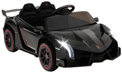 Costway 12V Licensed Lamborghini 4WD Kids Ride-on Sports Car with 2.4G Remote-Black