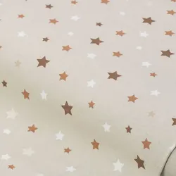 Baumwoll-Jersey "Sterne", beige-color
