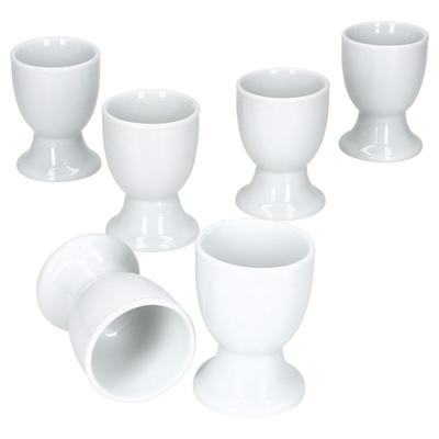 6er Set LOTTA Eierbecher weiß Porzellan 4,8cm