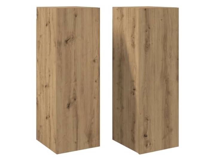 GKHPYURE TV-Schrank 2 Stück Eiche Handwerk 30,5 x 30 x 90 cm Spanplatte Modernes Wanddesign, großer Stauraum, individuelle Montage, stabil und langlebig
